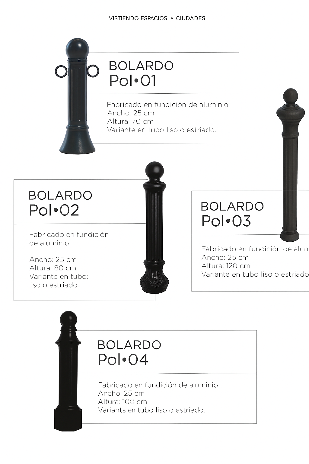 MOBILIARIO URBANO - BOLARDO - Modelo POL 03
