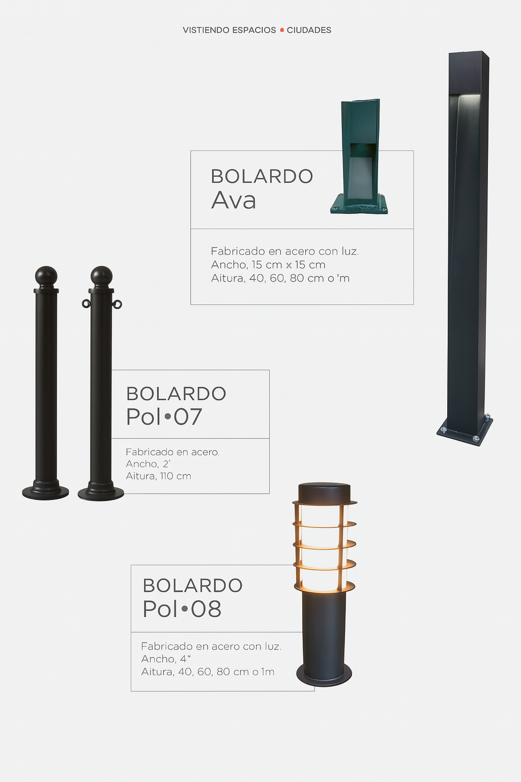 MOBILIARIO URBANO - BOLARDO - Modelo AVA
