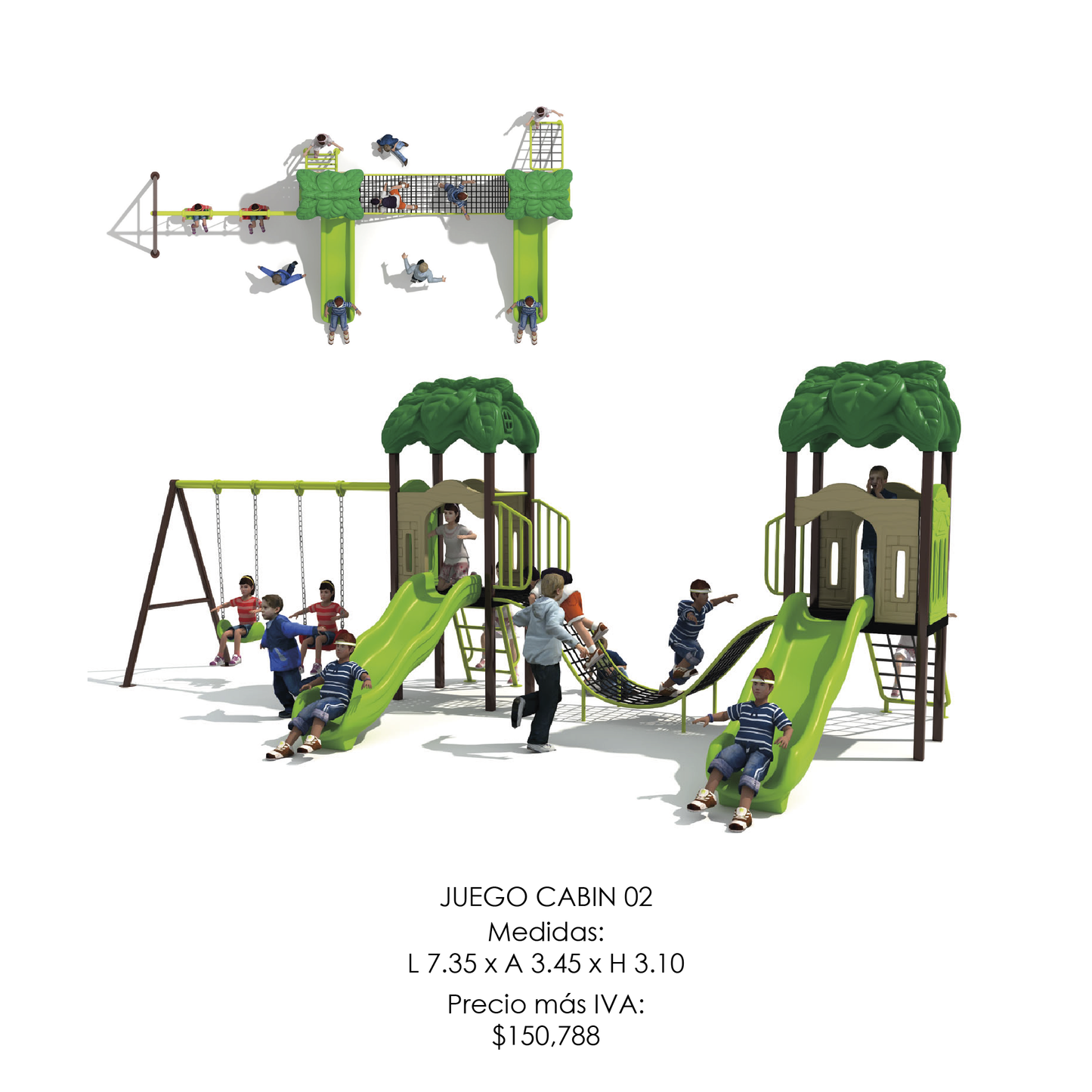 🌳 Juego Infantil Temático - Modelo CABIN 02