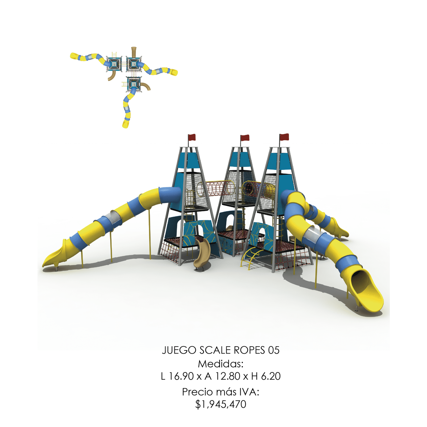 🌳 Juego Infantil Temático - Modelo SCALE ROPES 05