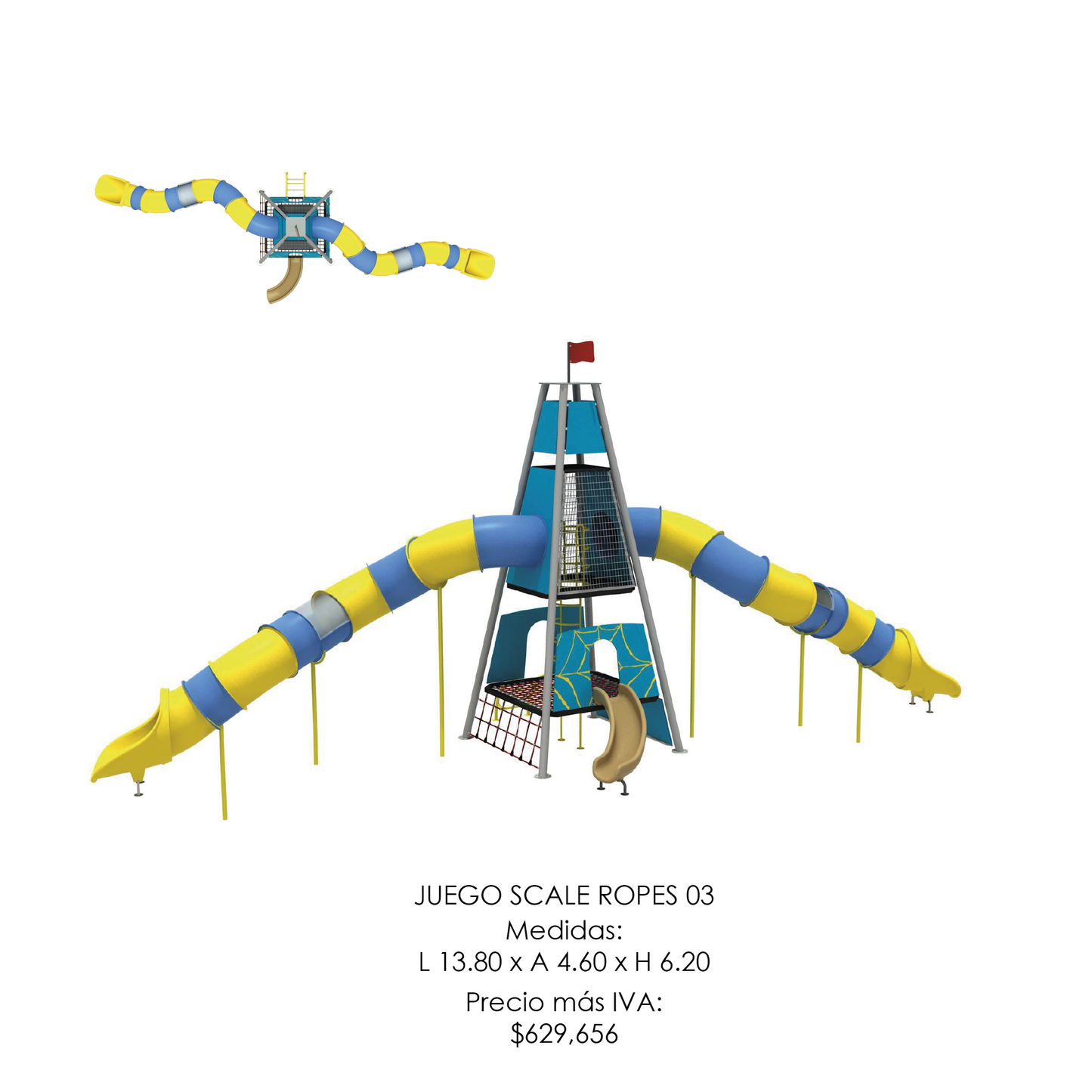 🌳 Juego Infantil Temático - Modelo SCALE ROPES 03