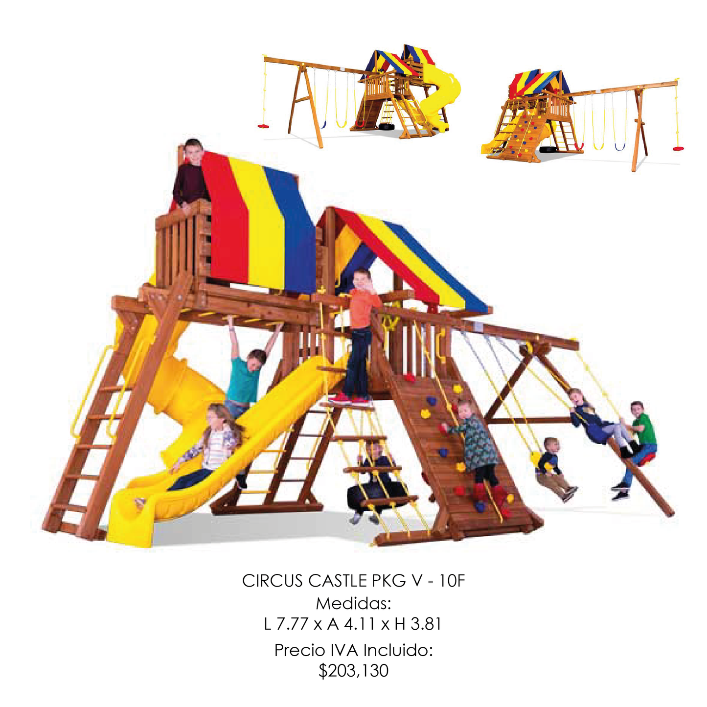 🏕️ Juego Infantil RAINBOW - Modelo CIRCUS CASTLE PKG V - 10F