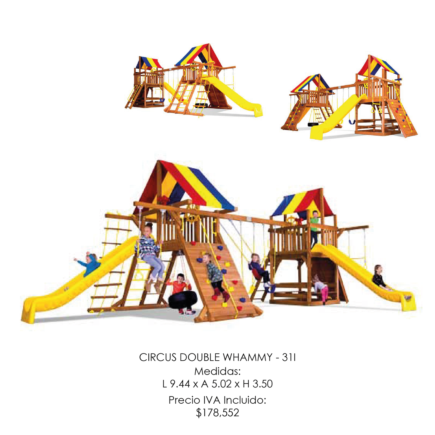 🏕️ Juego Infantil RAINBOW - Modelo CIRCUS DOUBLE WHAMMY - 311