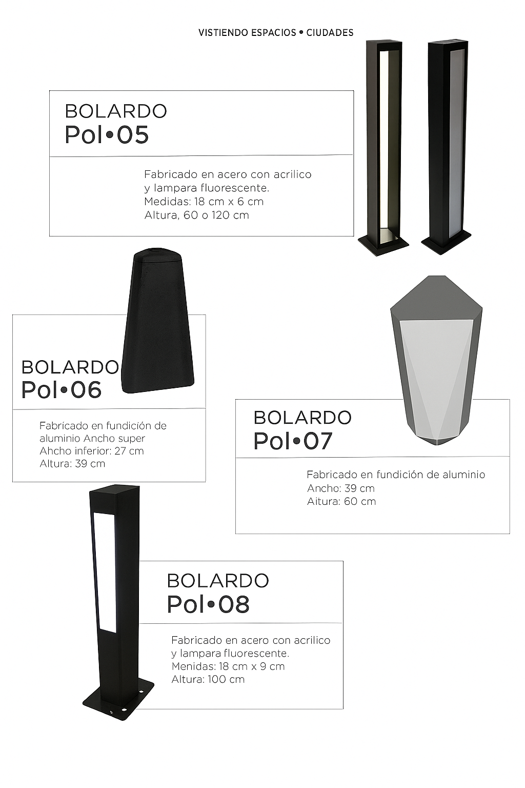 MOBILIARIO URBANO - BOLARDO - Modelo POL 06