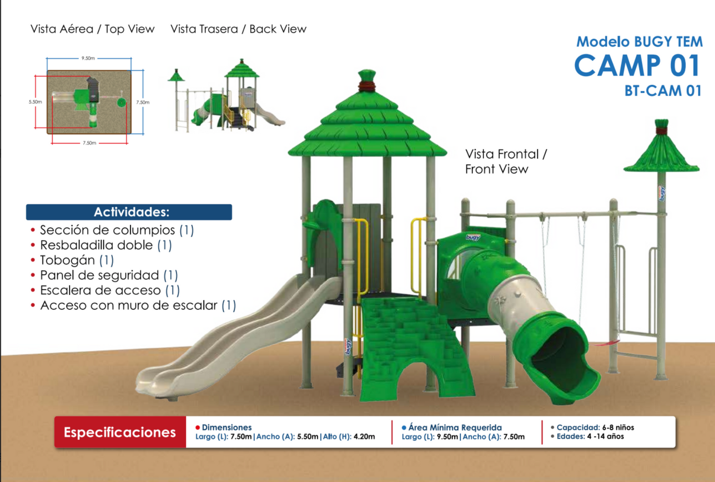 🌳 Juego Infantil Temático - Modelo CAMP 01