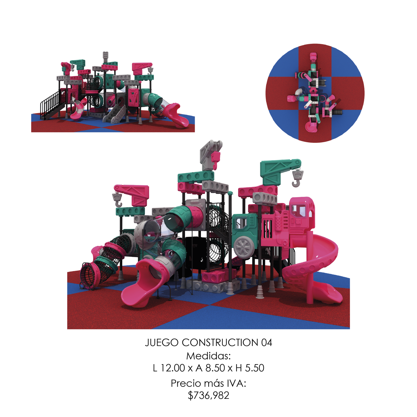 🌳 Juego Infantil Temático - Modelo CONSTRUCTION 04