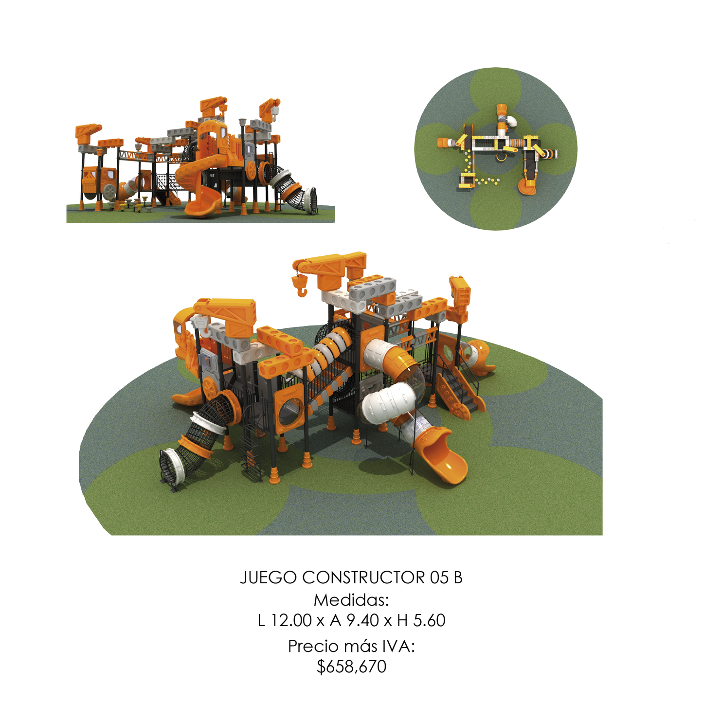 🌳 Juego Infantil Temático - Modelo CONSTRUCTION 05