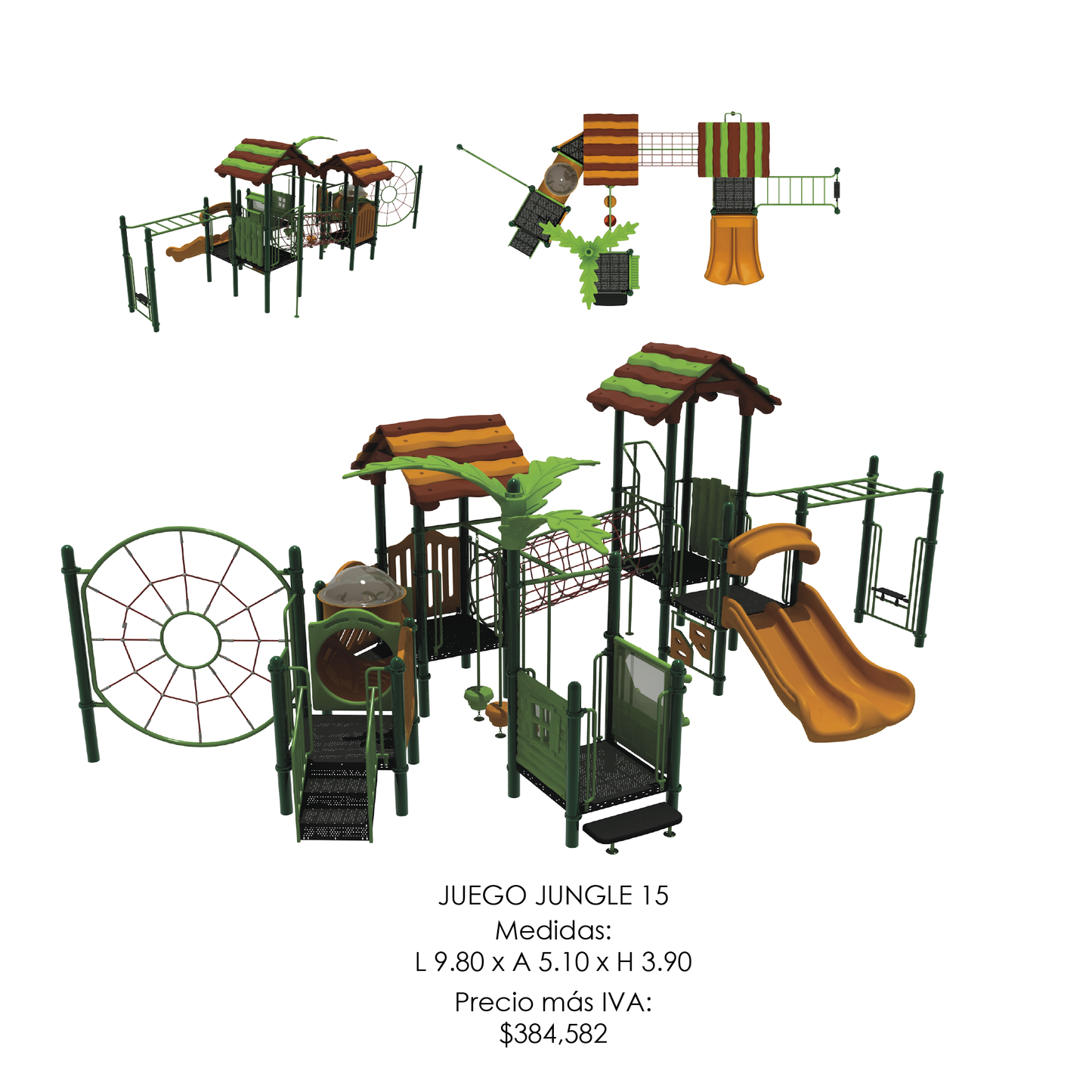 🌳 Juego Infantil Temático - Modelo JUNGLE 15