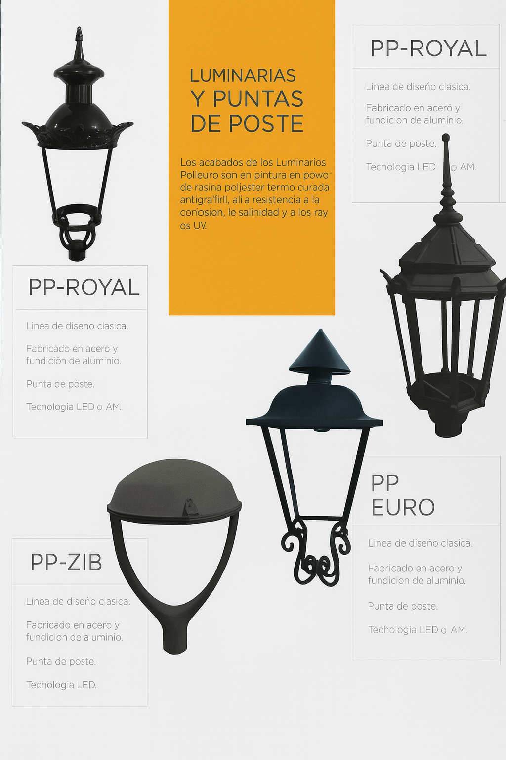 MOBILIARIO URBANO - PUNTA DE POSTE - Modelo PP EURO