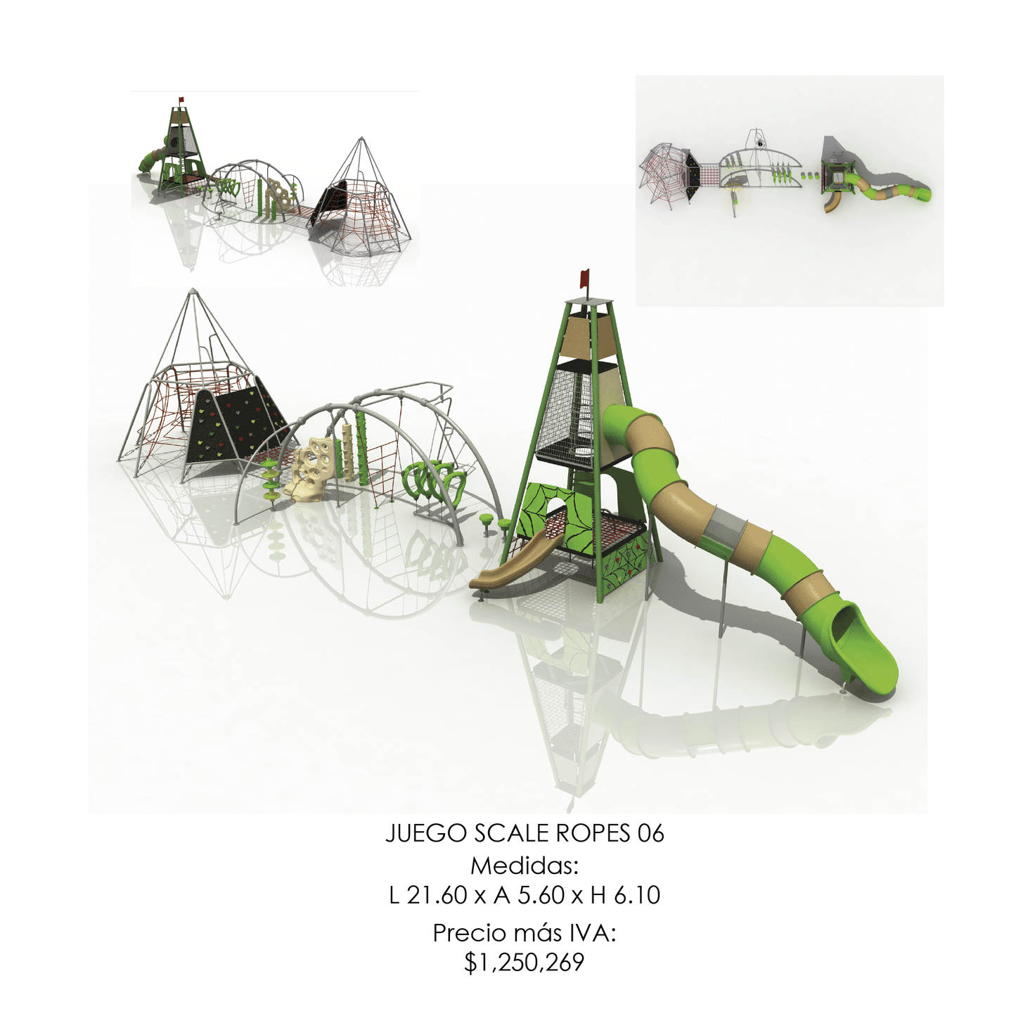 🌳 Juego Infantil Temático - Modelo SCALE ROPES 06