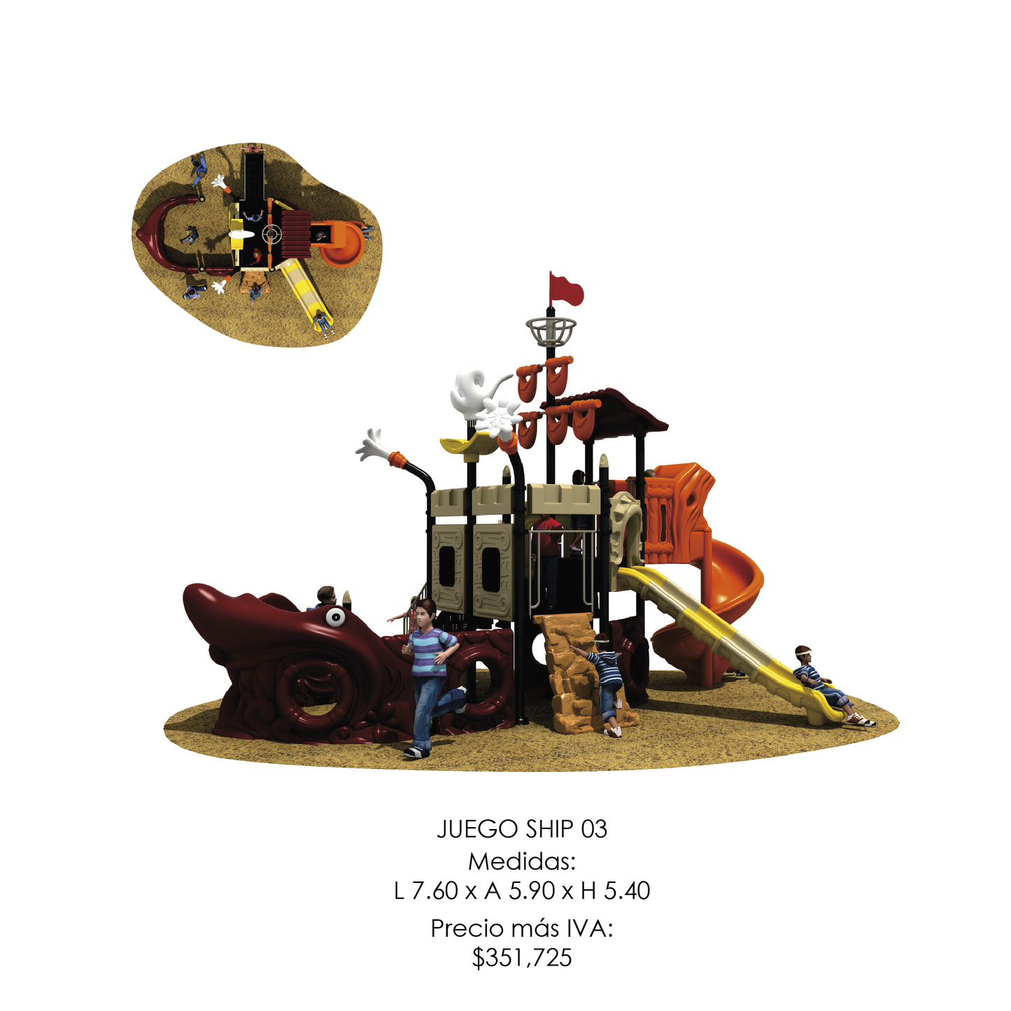 🌳 Juego Infantil Temático - Modelo SHIP 03